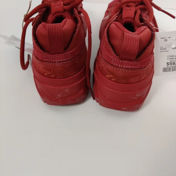 Reebok Women's Cardi B Club C V2 Red Sneaker Shoes Size 5 NEW Chunky - Picture 4 of 8